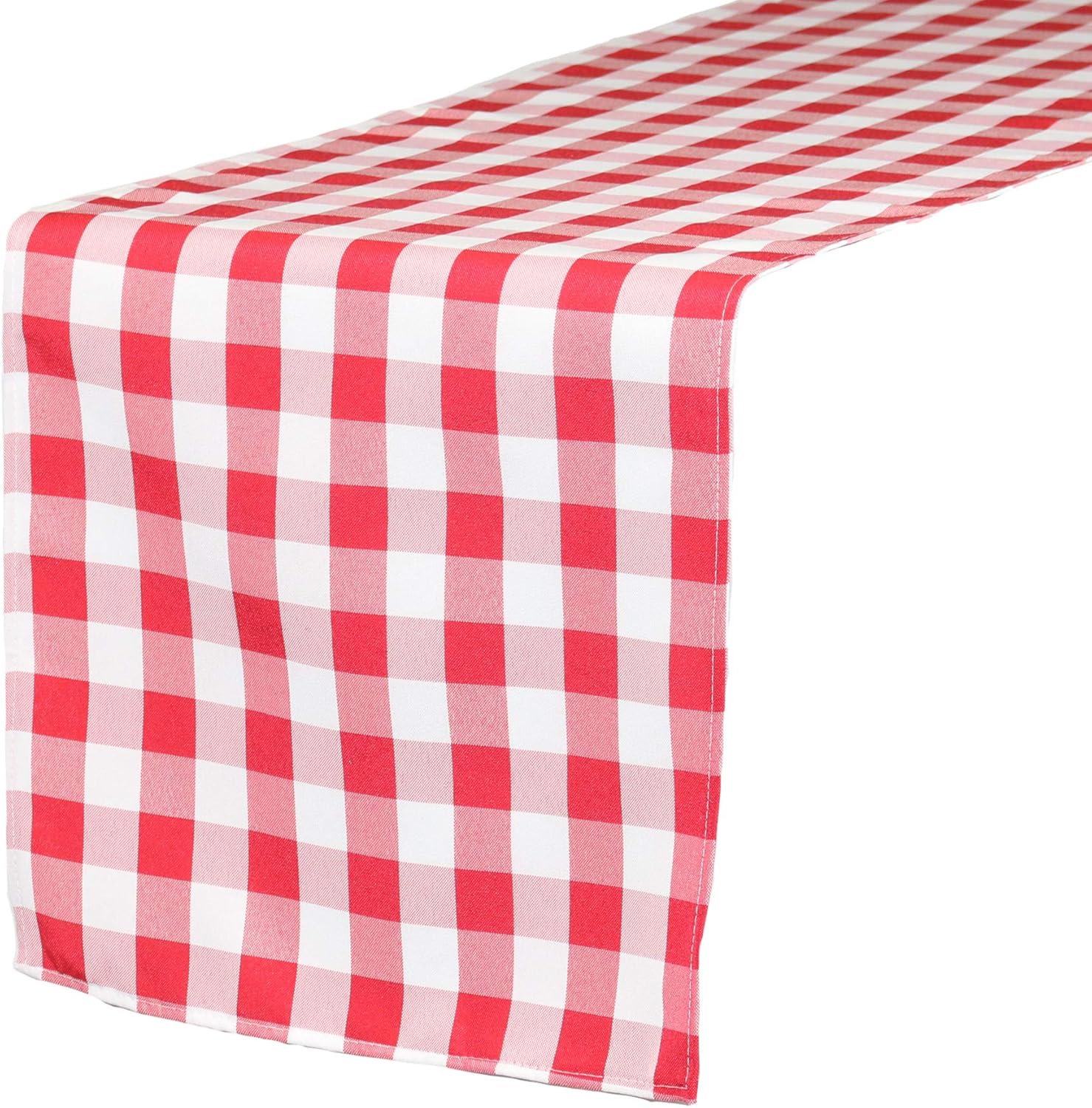 2pcs 14 x 108 inch Polyeser able Runner Checkered Red, able Runner for