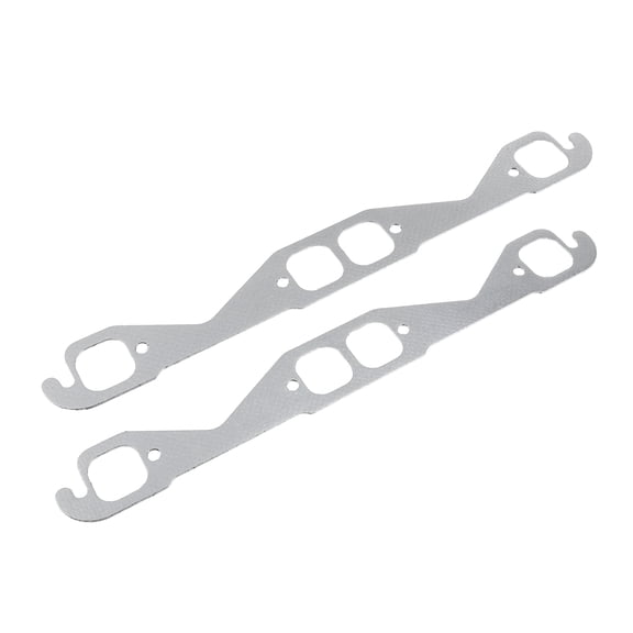2pcs 1404 Square Port Exhaust Manifold Gasket for Chevy for Isuzu for Cadillac Small Block 262 265 267 283 302 305 307 327 350 400 SBC Engines 4.3L 4.4L 4.6L 4.9L 5.0L 5.3L 5.7L 6.6L