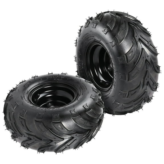 2pcs 145/70-6 Tubeless Wheel Tires with 6'' Rims 3 Bolt Pattern for 50cc 70cc 90cc 110cc 125cc ATV Go Kart UTV Quad Bike 4 Wheelers (2)