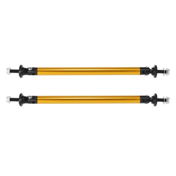 2pcs 150mm 5.91" Car Splitter Support Rods Adjustable Front Rear Bumper Lip Splitter Strut Rod Tie Support Gold Tone