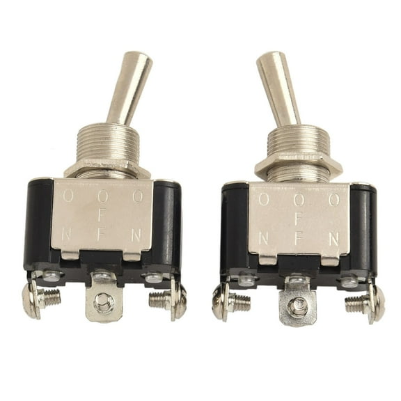 2pcs 15A 250VAC Double Throw Toggle Switch Heavy Duty On-Off 2 Position Waterproof Toggle Switch For Car Modification Joystick
