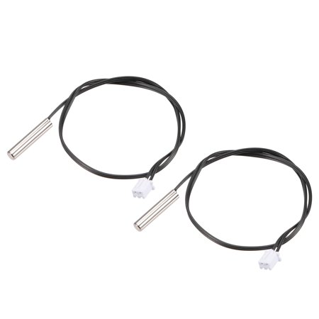 2pcs 15K Temperature Sensor Probe Stainless Steel NTC Thermal Sensor Probe 30cm Digital Thermometer Extension Cable