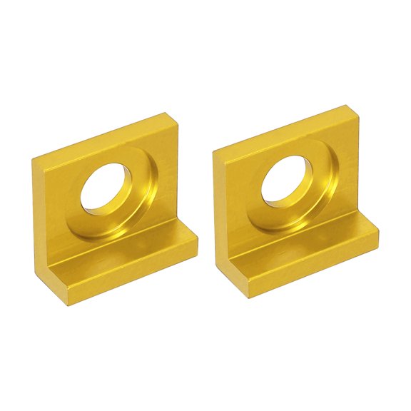 2pcs 15mm Hole Dia Chain Adjuster Block Tensioner Replacement Gold Tone Metal for Motorbike