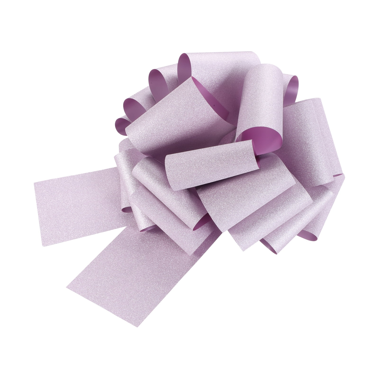 2pcs 16 Inch Large Pull Bow Glitter Gift Wrapping Big Pull Bows Ribbon Pink for Wedding Baskets Presents Christmas Party
