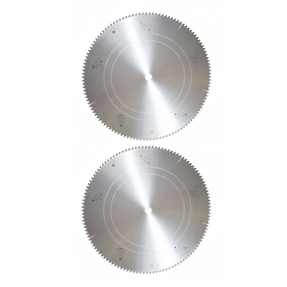 2pcs 16-Inch Miter/Table Saw Blades, 120 Tooth Fine Finish Circular Saw Blade with 1 Inch Arbor for Acrylic, Aluminum Cutting