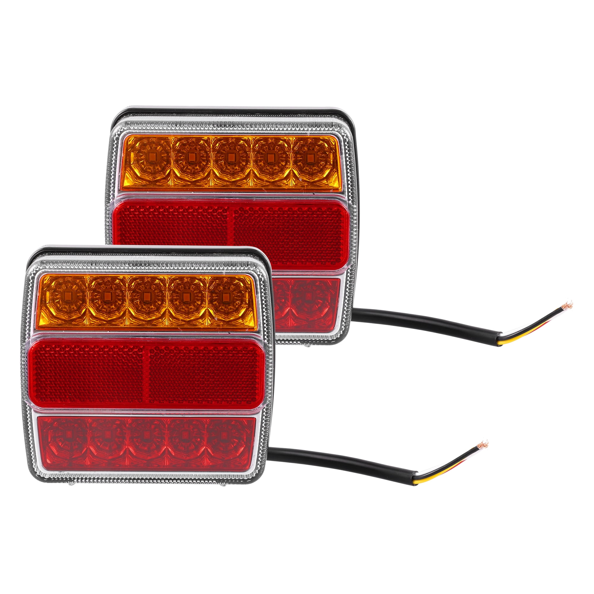 2pcs 16 LED Trailer Lights 12V-36V Turn Signal Brake Tail Light for Trailer Truck Boat Pickup RV UTV UTE