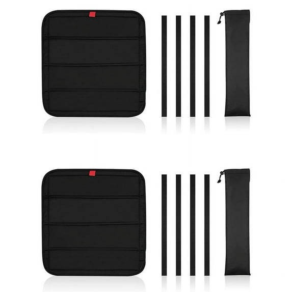 2pcs 16In X 16In Waterproof Thickened Magnetic RV Window Shade, Foldable Magnet Blackout Ventilation Cover