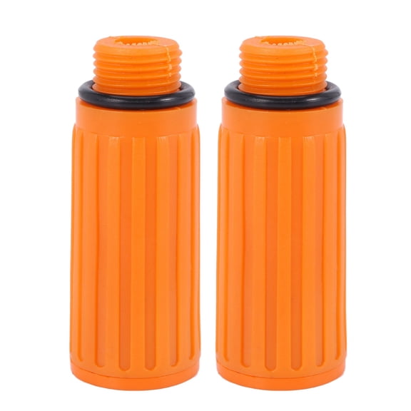 2pcs 16mm Male Thread Dia Plastic Oil Plug for Air Compressor Orange