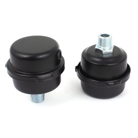 2pcs 16mm Male Thread Inlet Air Compressor Metal Muffler Filter