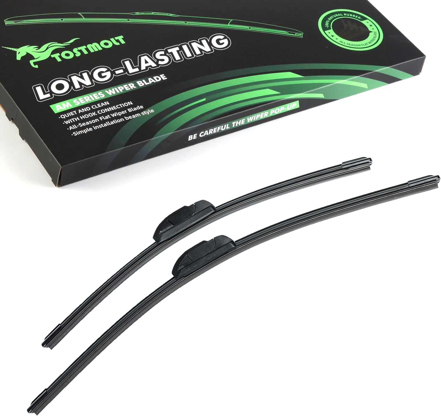 SOCOOL 24 In & 18 In Windshield Wiper Blades Fit For Hyundai Sonata 2021 24 18 Premium Hybrid Wiper Replacement Car Front Window J U Hook Wiper Arm Pack 2 - Foto 5