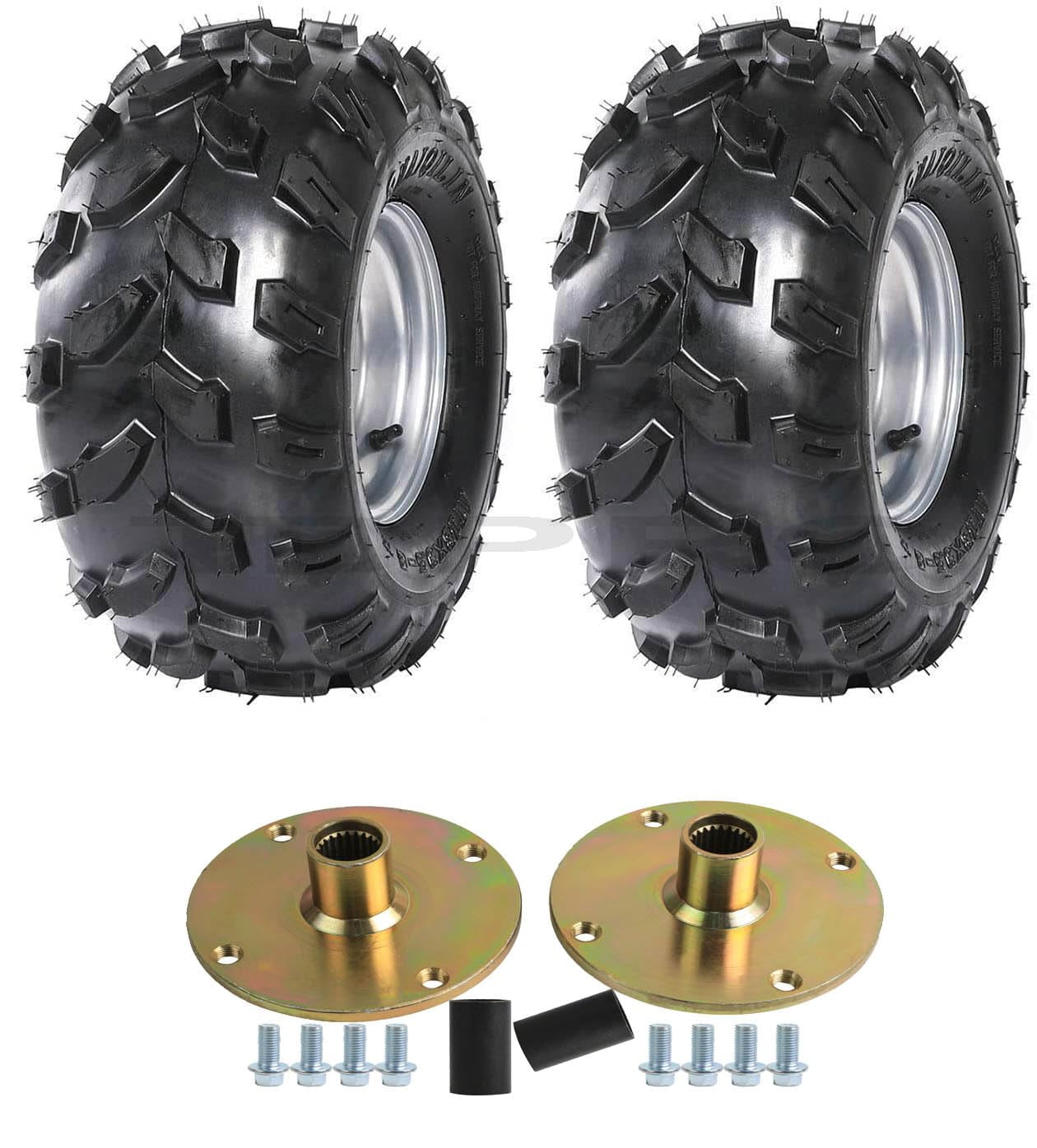 2pcs 18x9.5-8 18x9.50-8 Tires with Rims 4 Bolt 8 inch Go Kart Wheels w ...