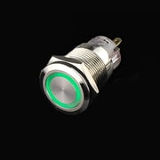 2pcs 19mm 12V LED ON OFF Push Button Power Switch Latching with Wire Socket Harness