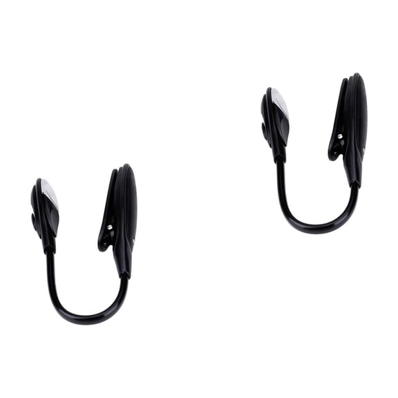 unbranded 2pcs 1E04 Music Score Stand Light Lamp Adjustable Clip Mini Portable LED Book Reading Light Lamp Flexible Novelty Light (Black)