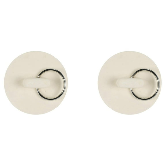 2pcs 1in White Rubber Wash Basin Bathtub Plug Sink Plug Drain Pipe Plug Sink Plug Water Plug