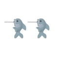 thumbnail image 1 of 2pcs/1pair Animal Cartoon Stud Earring For Women Cute Dinosaur Little Dog Whale Clay Bite Ear Jewelry Funny Gifts Fashion, 1 of 7