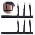 thumbnail image 1 of 2pcs(1pair) Shirt Suspenders Extra Wide for Men's Leg Thigh Elastic Stays Holder Black for Men, 1 of 3