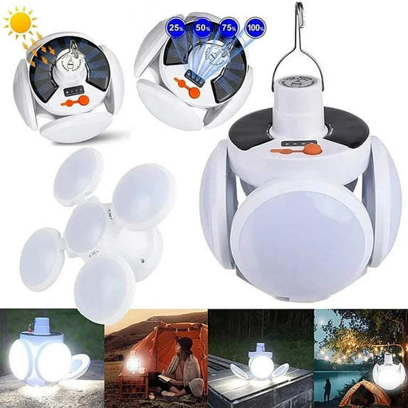 2pcs/1pcs Rechargeable Bulb For Outdoor Lights Solar Outdoor Camping Rechargeable Bulb, Outdoor Solar Light Camping Light For Tent Portable Campfire