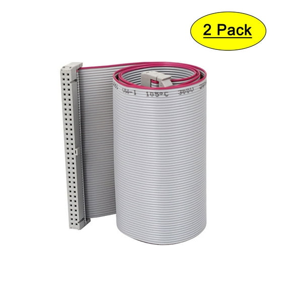 2pcs 2.54mm 64-Pin Female to Female IDE PATA Extension Flat Ribbon Cable 50cm