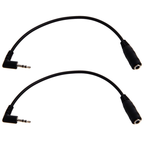 2pcs 2.5mm (Male) to 3.5mm (Female) Stereo Audio Jack Adapter,2 X jack Adapter,black