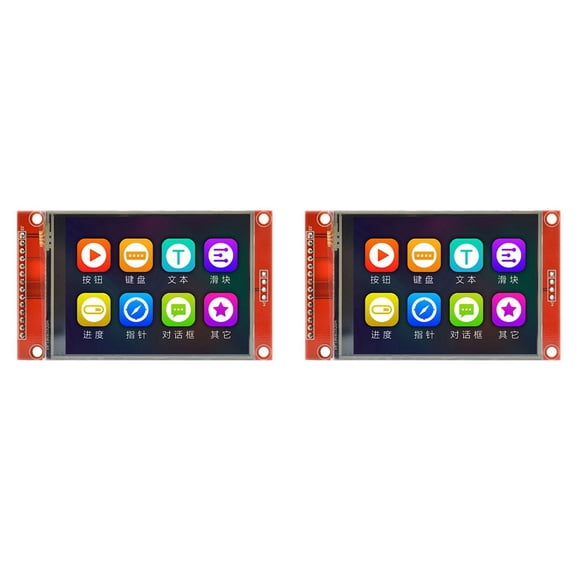 2pcs 2.8 Inch 240X320 SPI TFT LCD Display Module SPI Serial Port 51 Drive ILI9341V LCD Serial Port Module STM32,2 x 2.8 inch SPI TFT LCD Display Module,red