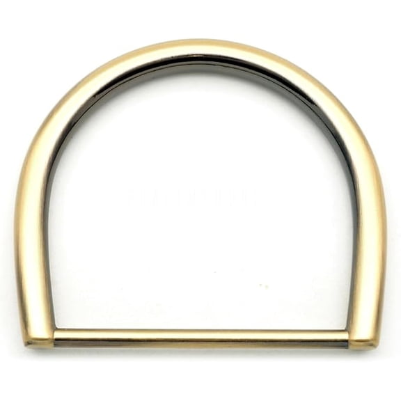 2pcs 2 Inches D Rings Purse Loop Quality Plating Metal D-Ring for Craft Purse Making Accessories SC51 (Brushed Brass)