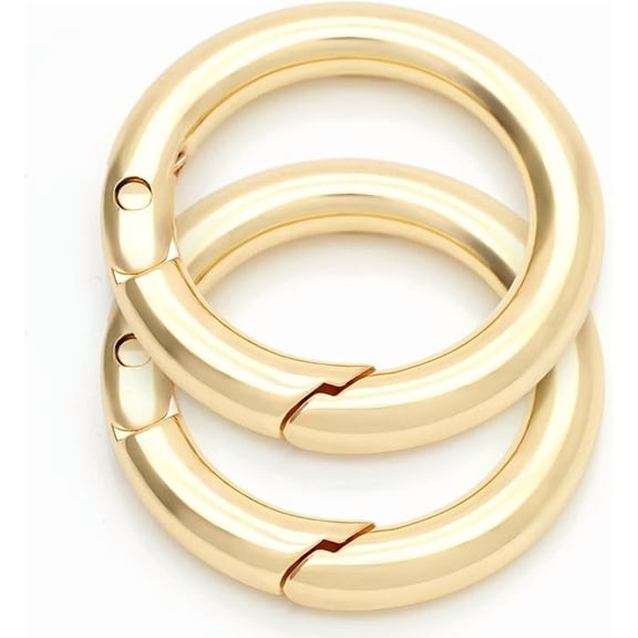 CRAFTME STUDIO Gold 2" Spring O-Ring Clip (2pcs) – Trigger Snap Opening Buckle for Purse, Charm & Bag Hardware (SCOS)