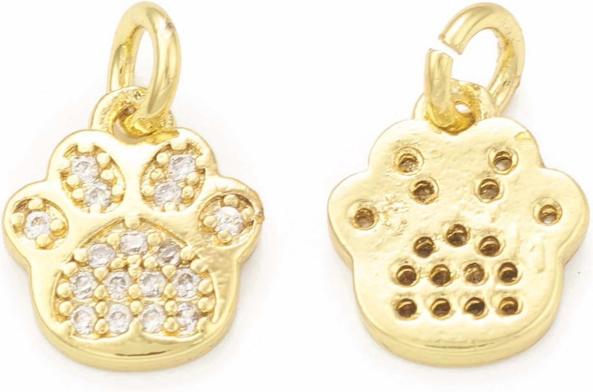 2pcs 2 Pcs Dog Pendant Charms Rack Plating Brass Micro Pave Clear Cubic ...