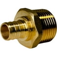 2pcs 2 Pieces 3/4" Pex X 1" Male NPT Adapter Brass Crimp Fitting, Pex