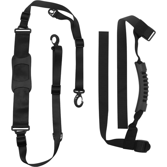 2pcs 2 Style Black Adjustable Shoulder Straps 2size Nylon Skateboard Handles Skateboard Shoulder Straps Scooter Strap with Plastic Clasps for Scooter Foldable Bikes Black 1set