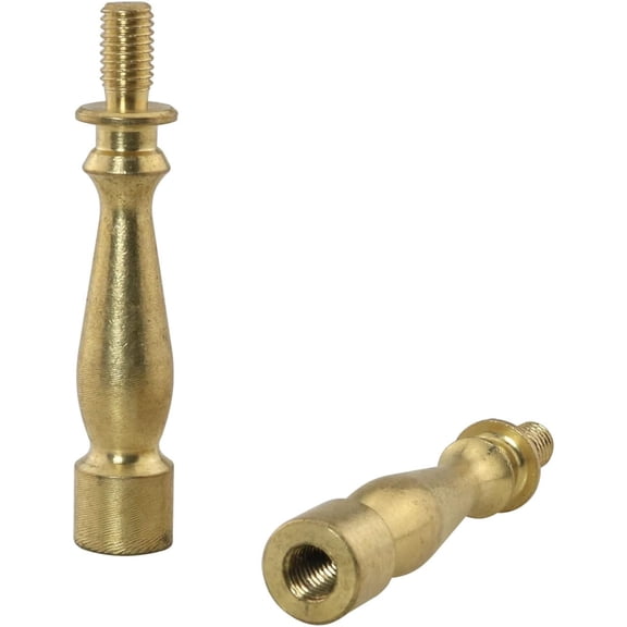2pcs 2" Turned Brass Lamp Shade Risers for Washer Type Lamp Shades