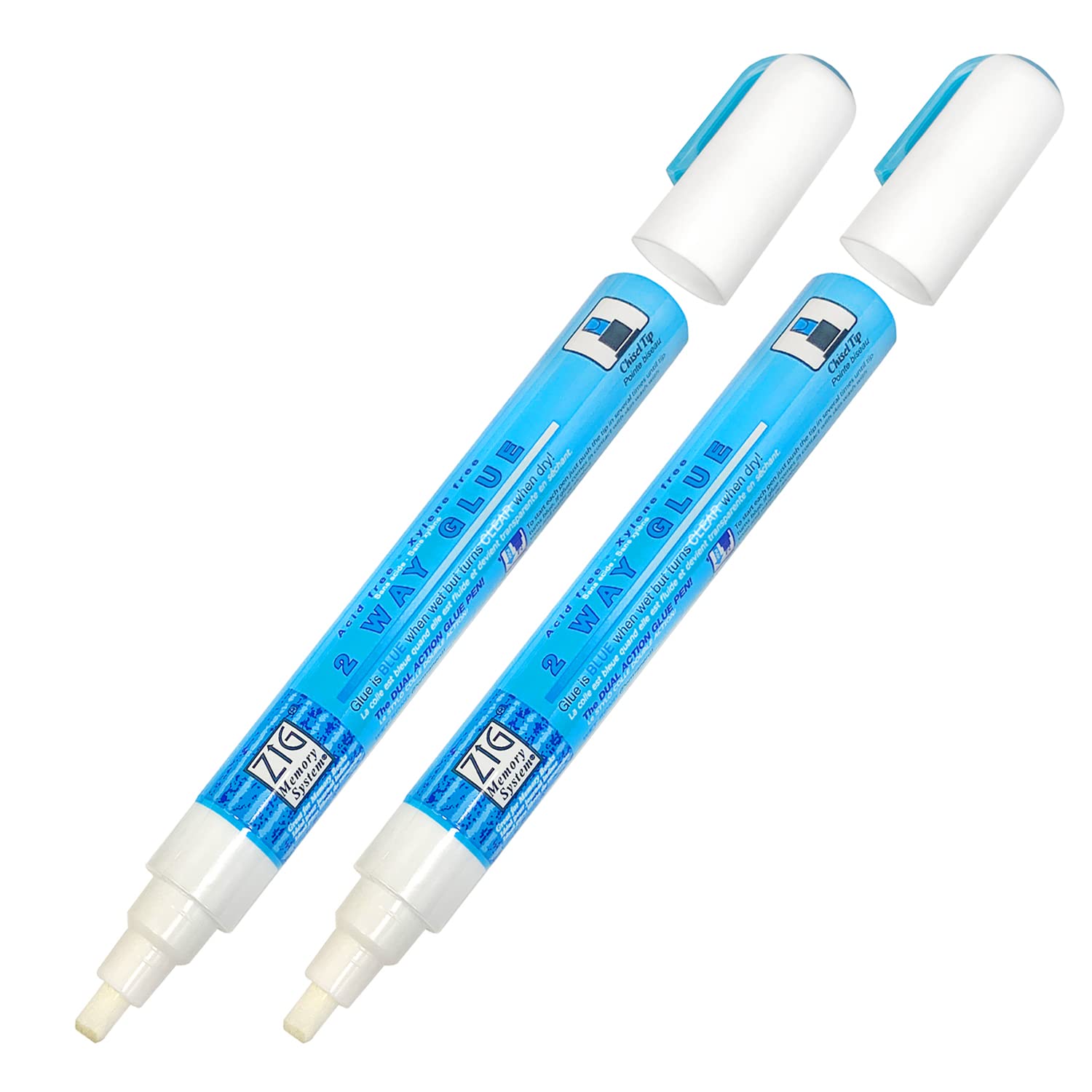 2pcs 2 Zig Tip Glue Pens, Memory System Archival Quality for Photo