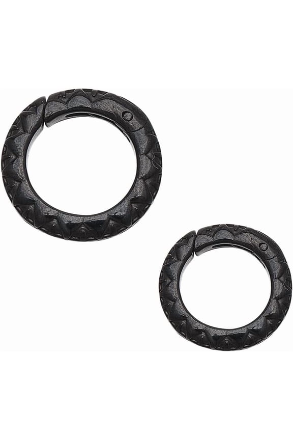 2pcs 2 styles 304 Stainless Steel Spring Gate Rings O Rings Ion Plating (IP) Gunmetal 7 Gauge 18~21.5x3.5mm Inner Diameter: 12~15mm 1pc/style