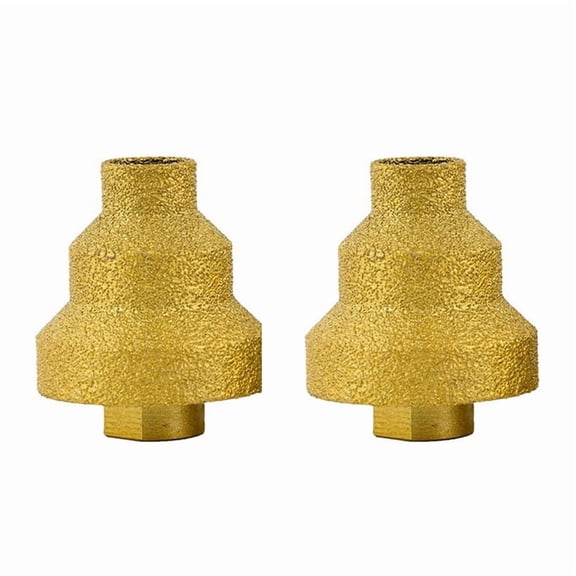 2pcs 20-35-50mm Diamond Chamfer Drill Bit Angle Grinder Saw M10 Thread for Enlarge Marble Tile Masonry Concrete,2 x Multi-layer conical reamer