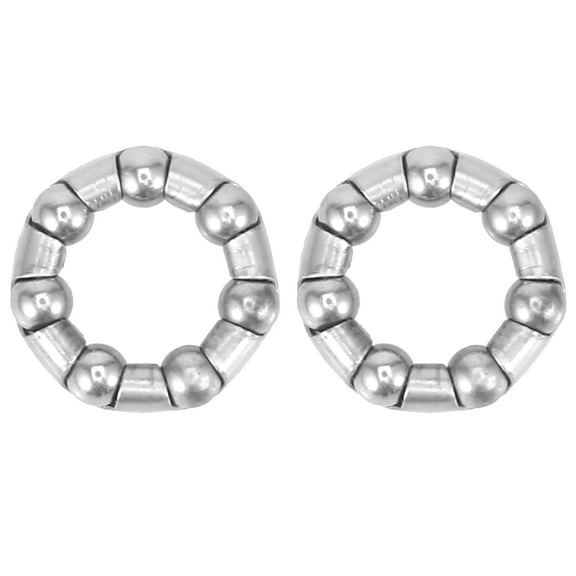 2pcs 20.5mm x 7 Ball Bearings Cages Crank Bearings Wheel Bearing Retainer for Bicycle Silver Tone