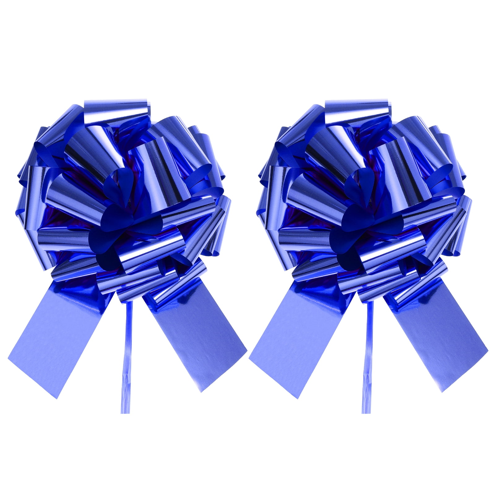 2pcs 20" Extra Giant Large Pull Bow Christmas Metallic Car Gift Wrapping Bows for Wedding Gift Bow, Blue