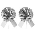 thumbnail image 1 of 2pcs 20" Extra Giant Large Pull Bow Christmas Metallic Car Gift Wrapping Bows for Wedding Gift Bow, Silver, 1 of 6