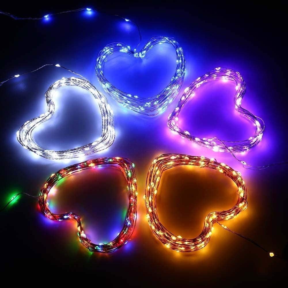 2pcs 20 Warm White LED Copper Wire Micro Strand Fairy String Lights