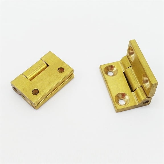 2pcs 20x12.5mm Mini Brass Hinges, 90 Positioning Micro Hinge, Solid Brass Hardware for Gift Decoration Box DIY Craft