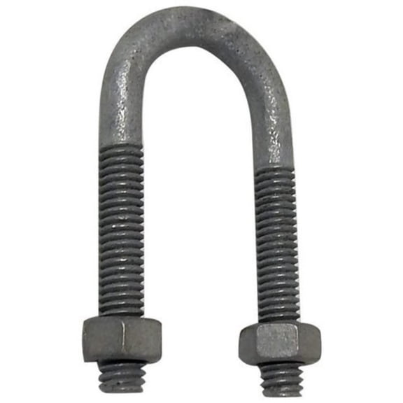 21848 Malleable U-Bolt Pipe Clamp, 3-1/2", 2-Pack