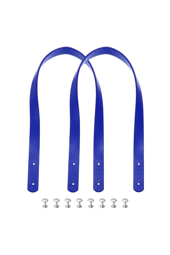 2pcs 24 Inch (60cm) Leather Purses Straps Handbag Belt Band Bag Handle, Blue