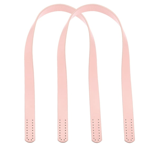 2pcs 24 Inch (60cm) Leather Purses Straps Handbag Belt Band Bag Handles, Pink