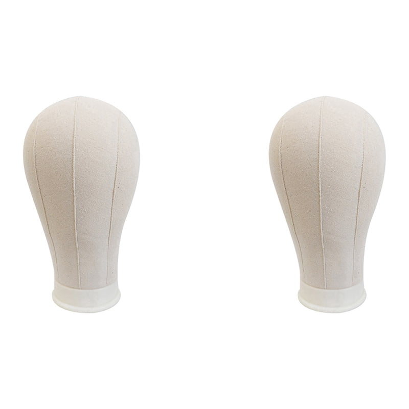 2pcs 24 Inches Mannequin Canvas for Hair Extension Lace Wigs Making and Display Styling Mannequin Manikin
