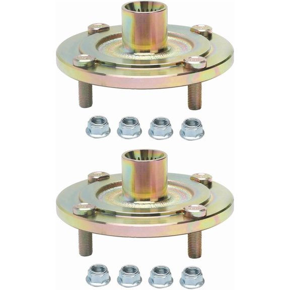 2pcs 24T Spline Rear Axle Wheel Hubs, 4x 110mm 4-Lug Bolt Pattern Wheel Rims Hub Assembly for ATV Quad Go Kart Buggy 125cc 150cc 250cc