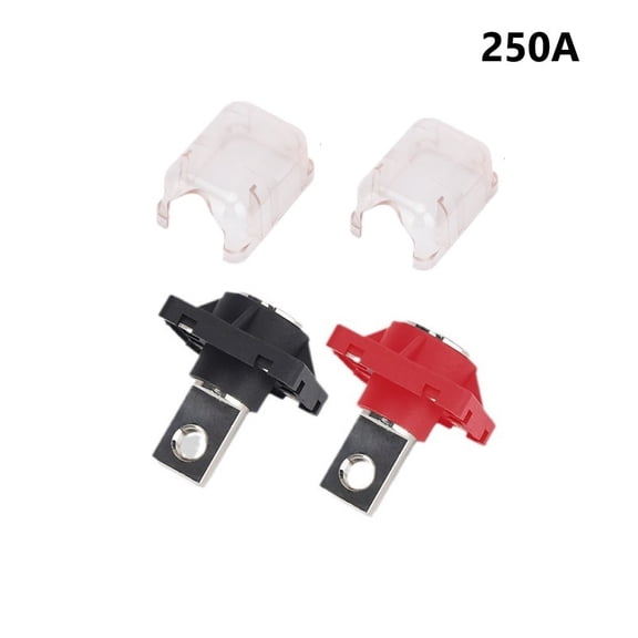 2pcs 250A High Current Lithium Battery Copper Terminal Connector Energy Storage Terminal M8 Screw Fixing Connectors Accessories