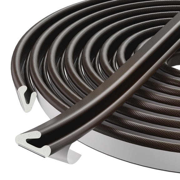 2pcs*26 Ft V-shape Thin Weather Stripping Door Seal Strip For Doors Frame Sadhesive Foam Tape Weatherstrippingulation Winter Soundproof Gap Filler Sealing Brown