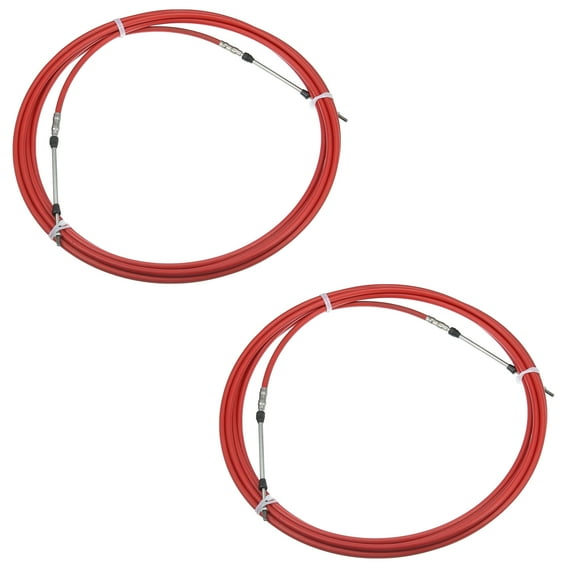 2pcs 26ft 315 Inch Marine Type 3300 / 33C Throttle Shift Remote Control Box Cable for Yamaha Outboard Engine Boat Red