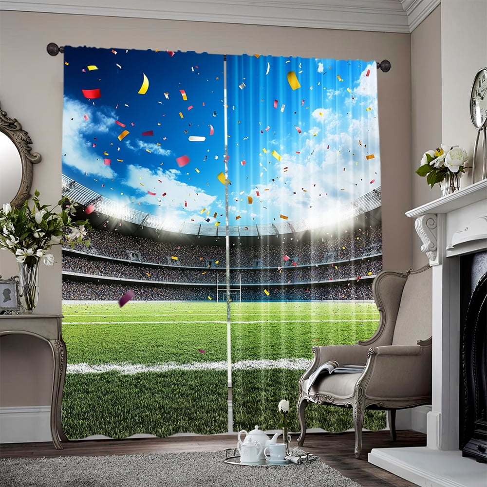 2pcs 2D flat printing Curtain Stadium Celebration Field Confetti Image 2pcs 2D flat printing Curtain Stadium Celebration Field Confetti Image