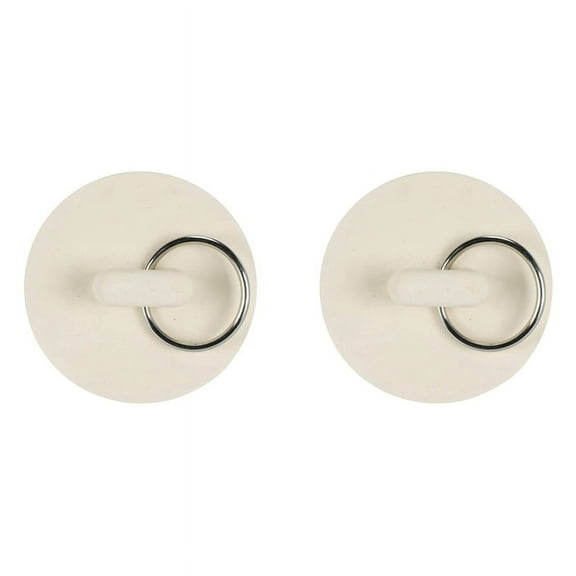2pcs 2in White Rubber Wash Basin Bathtub Plug Sink Plug Drain Pipe Plug Sink Plug Water Plug