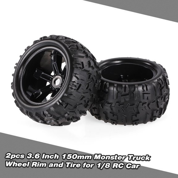 2pcs 2pcs 3.6 Inch 150mm Truck Wheel Rim And Tire For 1/8 Traxxas HSP HPI E-MAXX Savage Flux ZD Racing RC Car