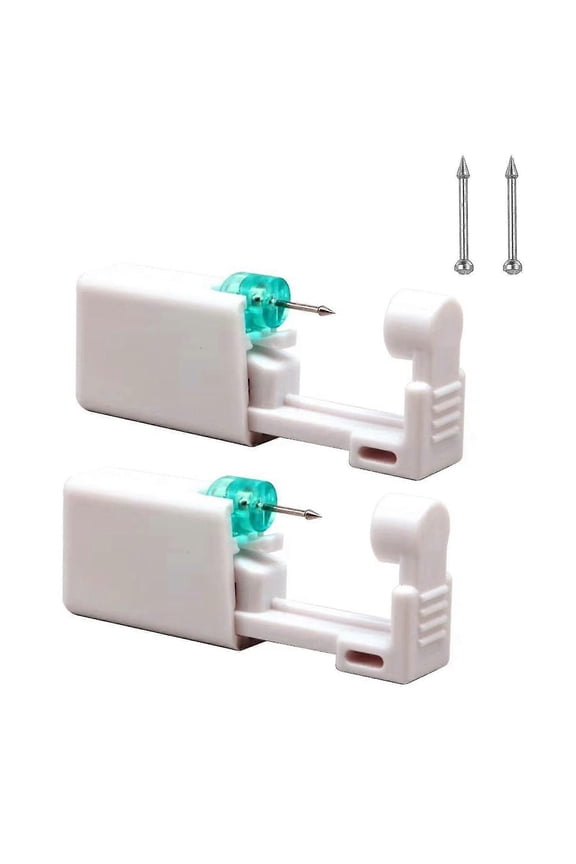 2pcs 2pcs Disposable Sterile Nose Piercing Kit Tool Safety Portable Self Nose Piercing Kit With Nose Stud